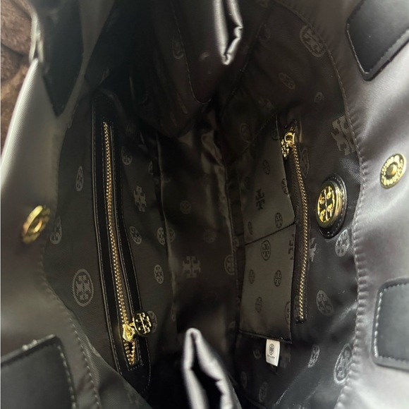 Black Tote Bag with Gold Accents - Picture 2 of 6